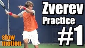 Zverev drove a forehand wide: Alexander Zverev In Super Slow Motion Forehand And Backhand 1 Western Southern Open 2014 Youtube