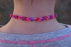 Necklace Choker Rainbow Loom Rubber Band Simple Jewelry Teacher Kids Gift Birthday Party Favors School Friendship Child Present Stretchy Rainbow Loom Rubber Bands Rainbow Loom Rainbow Loom Bands