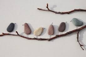 Susses Vogelbild Aus Steinen Basteln Tolle Idee Diy Geschenke Ostern Pebble Art Rock Crafts Stone Art