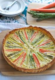 Sunburst Spring Vegetable Quiche With Puff Pastry Crust An Easy Gorgeous Quiche With Asparagus Carrots And Leeks Recipes Brunch Recipes Vegetable Quiche