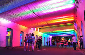 Birmingham Lights Downtown Viaducts With Art Under Bridge Birmingham Birmingham Pride