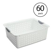 A book bin is a great way to organize your books. Classroom Home Kitchen 4 Pack White Plastic Baskets With Handle Storage Bins Baskets Home Garden Worldenergy Ae