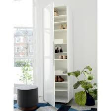 Best 5 tall shoe cabinet with doors 1. Notch Ii Tall Shoe Storage Cupboard White Dwell
