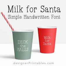 Milk For Santa Font Free Handwritten Fonts Holiday Fonts Free Handwriting