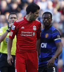 Luis alberto suárez díaz (born 24 january 1987) is an uruguayan footballer who played as a forward for liverpool from 2011 until 2014. Luis Suarez Patrice Evra Incident Liverpool Fc Wiki Fandom