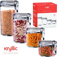 The goal is to categorize items in a way that makes sense for how your household uses food storage containers: Canisters Sets For The Kitchen Food Storage Containers Pantry Cereal Container Food Storage Plastic Containers With Lids Kitchen Cabinet Organizer Walmart Com Walmart Com