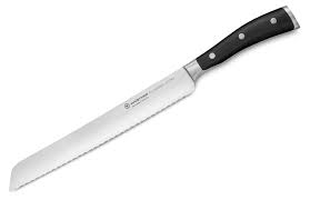 The wusthof classic ikon double serrated bread knife contains an additional serration in between the teeth of a traditional serrated knife. Wusthof Classic Ikon Double Serrated Bread Knife 9 Cutlery And More