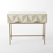 Sculpted Geo Console Parchment Furniture Home Decor Furniture Design