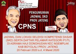 Seleksi kompetisi dasar (skd) terdiri atas tes intelegensi umum (tiu), wawasan. Jadwal Skd Lokasi Dan Daftar Nama Peserta Cpns 2019 Prov Jawa Tengah