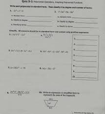 *the enrollment key is math. Solved Quiz 5 1 Polynomial Operations Graphing Polynomi Chegg Com
