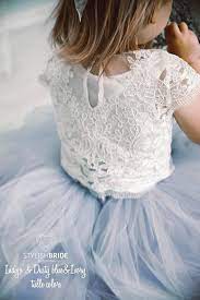 Dusty Blue Indigo Storm Ombre Flower Girl Dress Tulle Lace Etsy Flower Girl Dresses Tulle Flower Girl Dresses Blue Girls Tulle Dress