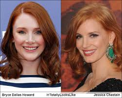 Bryce Dallas Howard TLL Jessica Chastain : r/totallylookslike