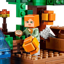 How to build a starter survival treehouse base minecraft timelapse подробнее. Amazon Com Lego Minecraft The Jungle Tree House 21125 Toys Games