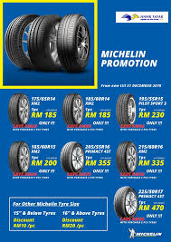 Rm30 to 35 per piece tampal tayar: Michelin Year End Promotion Hawk Tyre Service Sdn Bhd