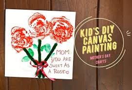 Open me!let's make a mother's day card!this svg file has 3 different mother's day cards in it. How To Make A Kid S Diy Canvas Painting For Mother S Day Card Raising World Children