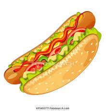 Hot Dog Clipart K15405775 Hot Dogs Clip Art Dog Illustration Art