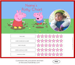 Free Peppa Pig Potty Training Charts Customize With Your Photo