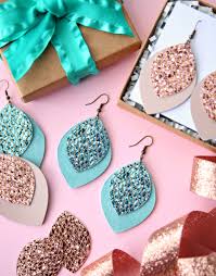 Is your child into mermaids? Glitter Leather Earrings A 15 Minute Craft Project Happy Go Lucky