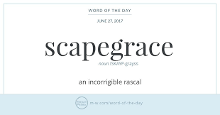 Word Of The Day Scapegrace Weird Words Uncommon Words Word Of The Day