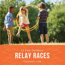 12 Fun Relay Races For Kids Kids Relay Races Outdoor Party Games Kids Party Games