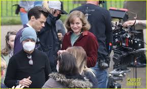 Harry Styles Emma Corrin Get Back To Work Filming My Policeman Photo 1311340 Emma Corrin Harry Styles Movies Pictures Just Jared Jr