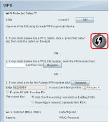 Set Up A Wireless Connection Via Wi Fi Protected Setup Wps On An Rv Series Router Cisco