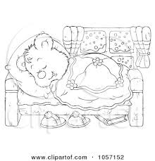 Click here for more coloring pages. Royalty Free Clip Art Illustration Of A Coloring Page Outline Of A Sleeping Bear By Alex Bannykh 1057152