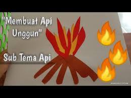 Gambar api unggun untuk anak tk. Membuat Api Unggun Tema Air Api Udara Sub Tema Api Youtube