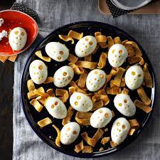 Skull Deviled Eggs Recipe Halloween Food For Party Halloween Dishes Food