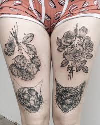 Ponyreinhardt Tattoos Girl Leg Tattoos Dead Rose Tattoo