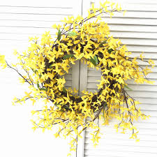 Yellow Forsythia Wreath Spring Wreath Mother S Day Gift Front Door Wreath Spring Decor Yellow Door Wreath Spring Floral Wreath In 2020 Spring Floral Wreath Spring Front Door Wreaths Spring Door Wreaths