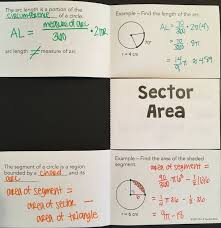 Arc Length And Sector Area Foldable Geometry Interactive Notebook Math Interactive Notebook Geometry Lessons