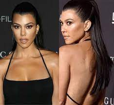 Kourtney Kardashian S Sleek Half Up Ponytail Behindthechair Com Sleek Hairstyles Half Up Hair Slick Hairstyles