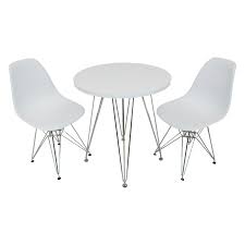 Use a bistro table and chairs to create a small dining area on a front porch or apartment terrace. Mod Made Mid Century Modern Paris Tower Round Table Bistro Table Black Furniture Accent Furniture Royayesalamat Com