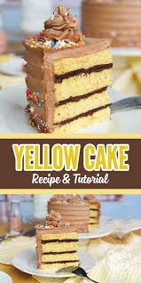 Yellow Cake Recipe Classic Video Tutorial Sugar Geek Show Recipe Yellow Cake Recipe Cake Recipes Cake