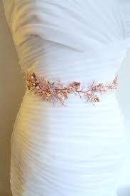 Rose Gold Leaf Vine Bridal Sash Blush Boho Delicate Crystal Etsy In 2020 Wedding Dress Belt Bridal Sash Bling Wedding Dress