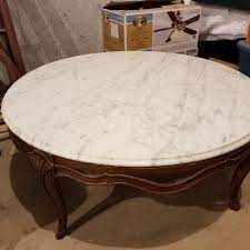 Oval top with spectacular burr walnut veneers laid in symmetrical pattern onto solid mahogany groundwork. Best Antique Marble Top Coffee Table For Sale In Mcdonough Georgia For 2021