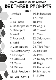 How was your journey here? 31 Writing Prompts For December 2020 Writers Write
