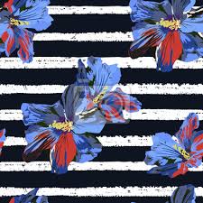 This category is all about geometry, diverse shapes and graphical designs. Flower Seamless Pattern Floral Stripe Print Vector Illustration Wall Mural Murals Wrapping Wallpaper Texture Myloview Com