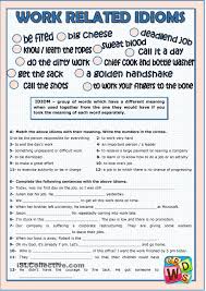 Work Related Idioms Idioms Teaching English Grammar English Idioms