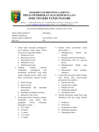 Pada saat memulai permainan, pemilihan gawang, dan tendangan penalti harus menggunakan tos atau undian. Soal Olahraga 2017