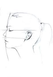 Female Face Side Profile Drawing Profile Drawing Face Drawing Sketches
