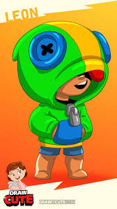 Gale, nani, sprout, leon, spike and other brawler in png. How To Draw Leon Super Easy Brawl Stars Drawing Tutorial Draw It Cute Howto Howtodraw Draw Dra Shkolnye Plakaty Risunki Personazha Disnej Milye Risunki