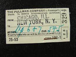 40s Pullman Ticket Pullman Chicago Train Tickets