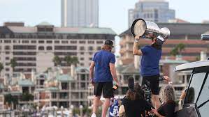 Not even five minutes had passed after the puck drop in the first game of the stanley cup final when lightning winger alex killorn gave us possibly the best goal of the playoffs. Stanley Cup Champion Tampa Bay Lightning Celebrate With Boat Parade
