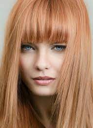 Peach Color With Bangs Beautiful Hair Strawberry Blonde Hair Great Hair