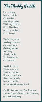 Image Result For Puddle Poems For Children Poetry For Kids Kids Poems Childrens Poems