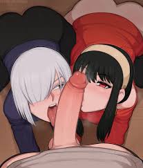 Rule 34 - 2girls Afrobull Black Hair Bubble Ass Bubble Butt Female Female  Focus Fiona Frost Kissing Penis Long Hair Pov Pov Eye Contact Red Eyes  Silver Hair Spy X Family Yor