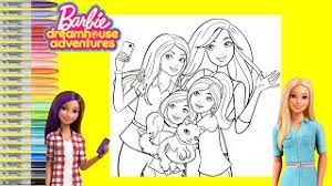 Coloring pages for kids houses and homes coloring pages. Barbie Dreamhouse Adventure Coloring Book Page Barbie And Sisters Skipper Stacie And Chelsea Youtube
