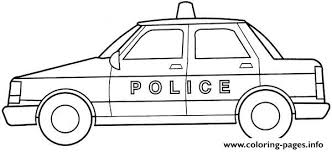 Police car printable coloring page, free to download and print. Police Car Simple Kid Coloring Pages Printable